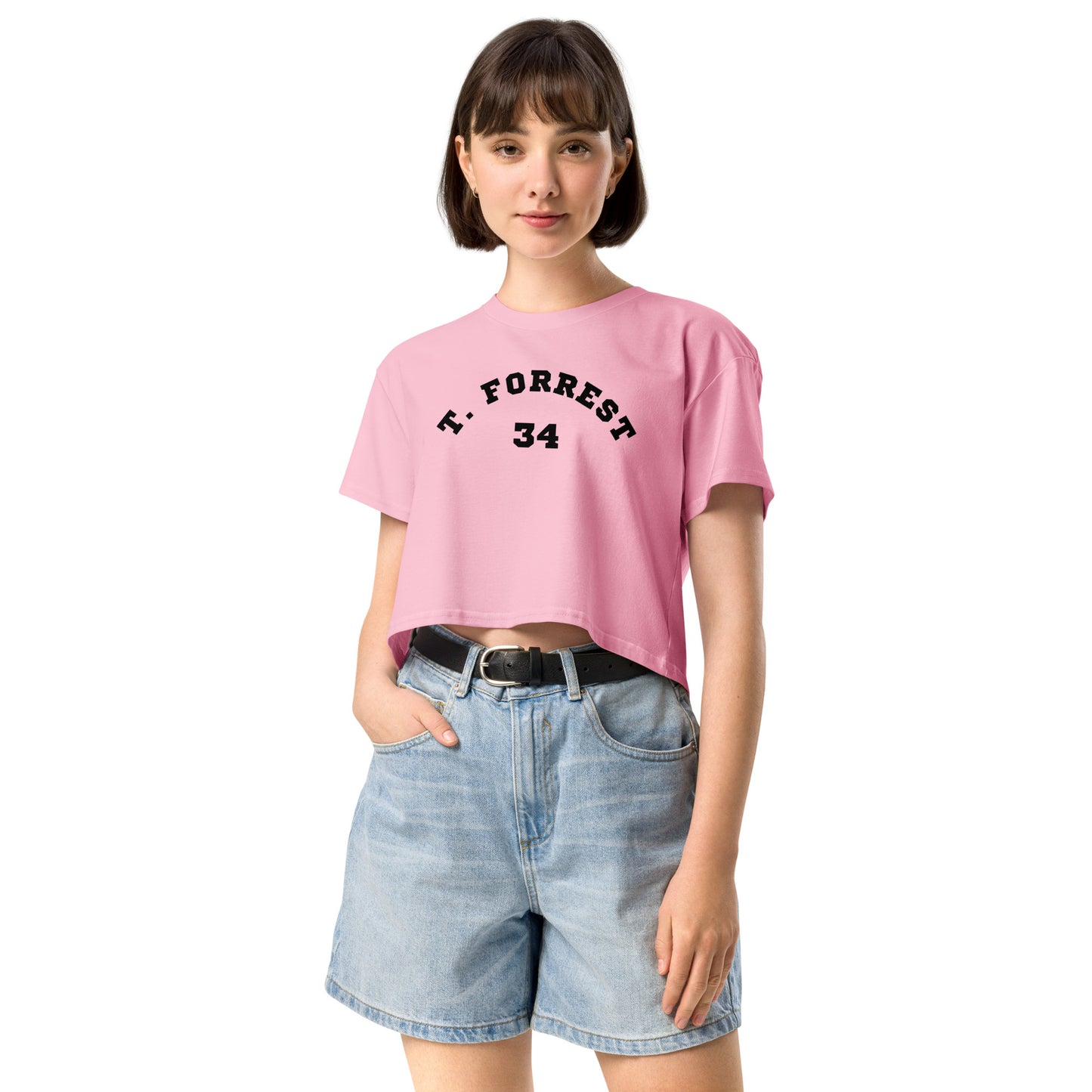 Women’s T. Forrest Crop Top - Black Print