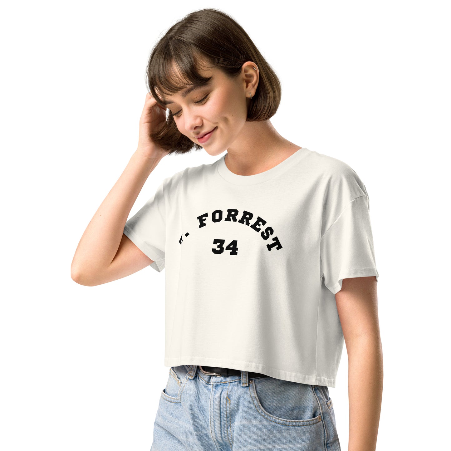 Women’s T. Forrest Crop Top - Black Print